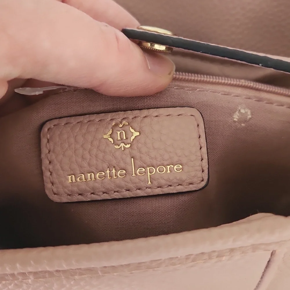 Nanette Lapore Pink Gold Detail Backpack